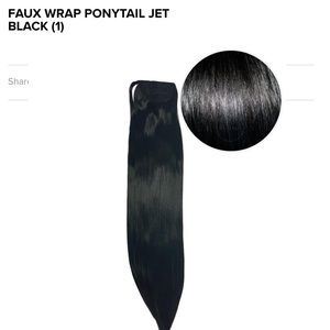 FAUX WRAP PONYTAIL JET BLACK